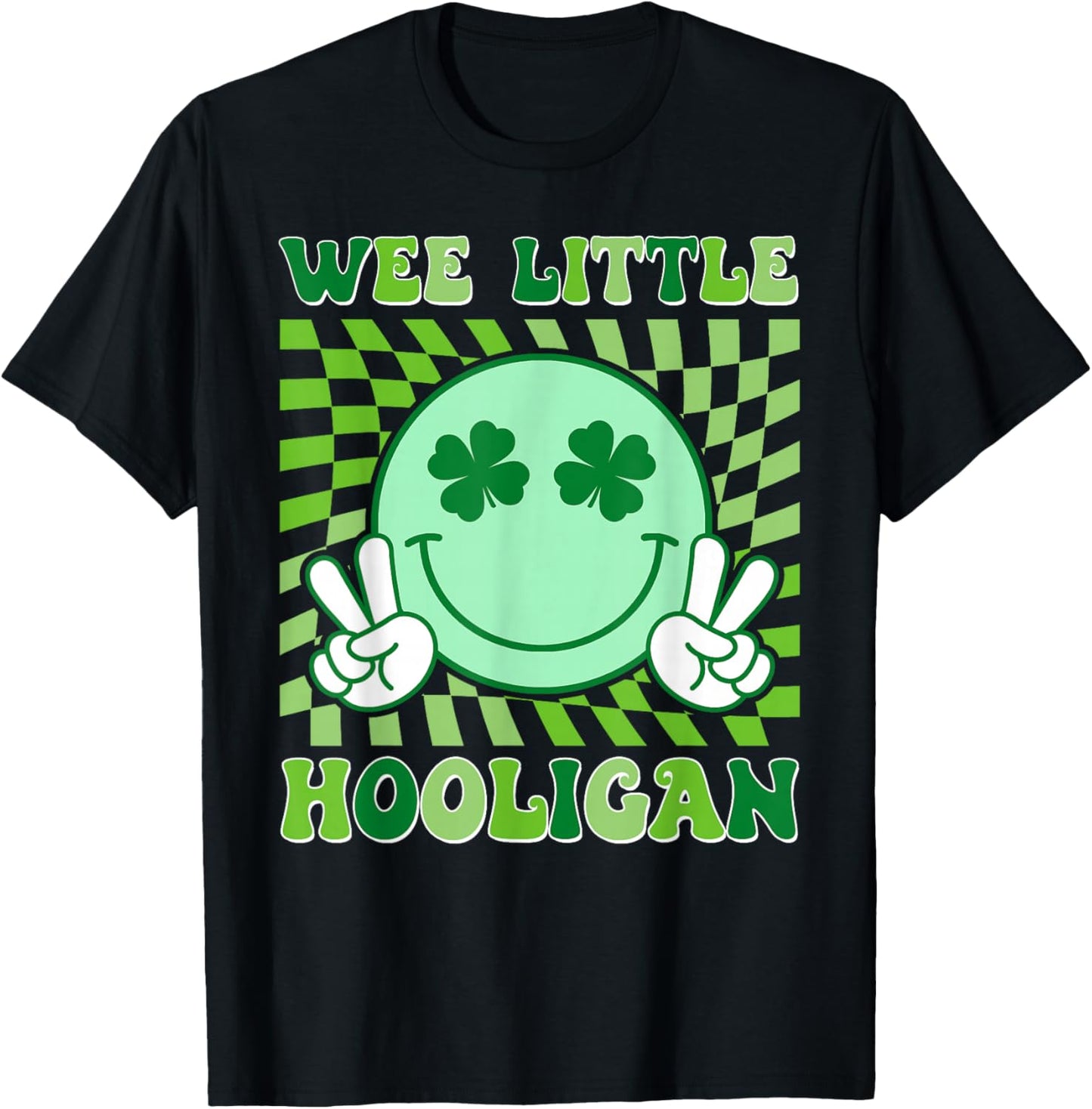 Wee Little Hooligan Funny St Patrick's Day Kids Boys Girls T-Shirt - T-Shirt | Black