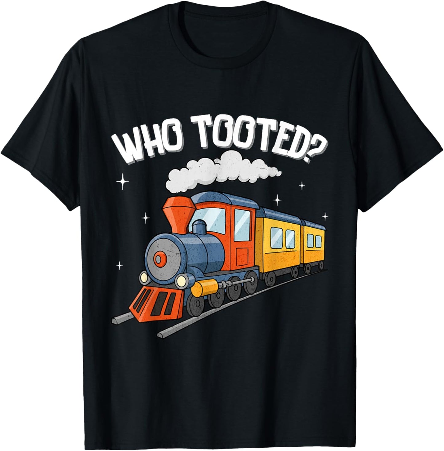 Who Tooted Funny Locomotive Train Lover Toddler Boys Kids T-Shirt - T-Shirt | Black
