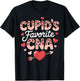 Cupid's Favorite CNA Funny Nurse Valentine's Day Humor T-Shirt - T-Shirt | Black