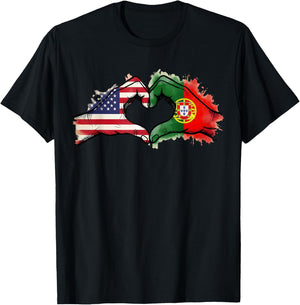 Portugal Flag Portuguese Roots Portuguese Pride Portugal T-Shirt - T-Shirt | Black