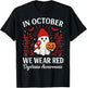in October We Wear Red Dyslexia Awareness Halloween Ghost T-Shirt - T-Shirt | Black