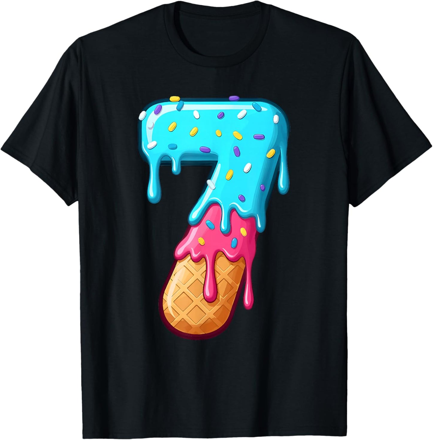 67 Ice Cream Drip Meme Funny 6 7 Halloween Costume Couple T-Shirt - T-Shirt | Black