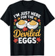 I'm Just Here for The Deviled Eggs Funny Thanksgiving Food T-Shirt - T-Shirt | Black