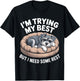 Miniature Schnauzer Dog Trying My Best But I Need Some Rest T-Shirt - T-Shirt | Black