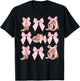 Western Coquette Cowgirl Pink Bows Boots Hats Y2K T-Shirt - T-Shirt | Black