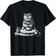 Vintage Retro Cat Pottery Funny T-Shirt - T-Shirt | Black
