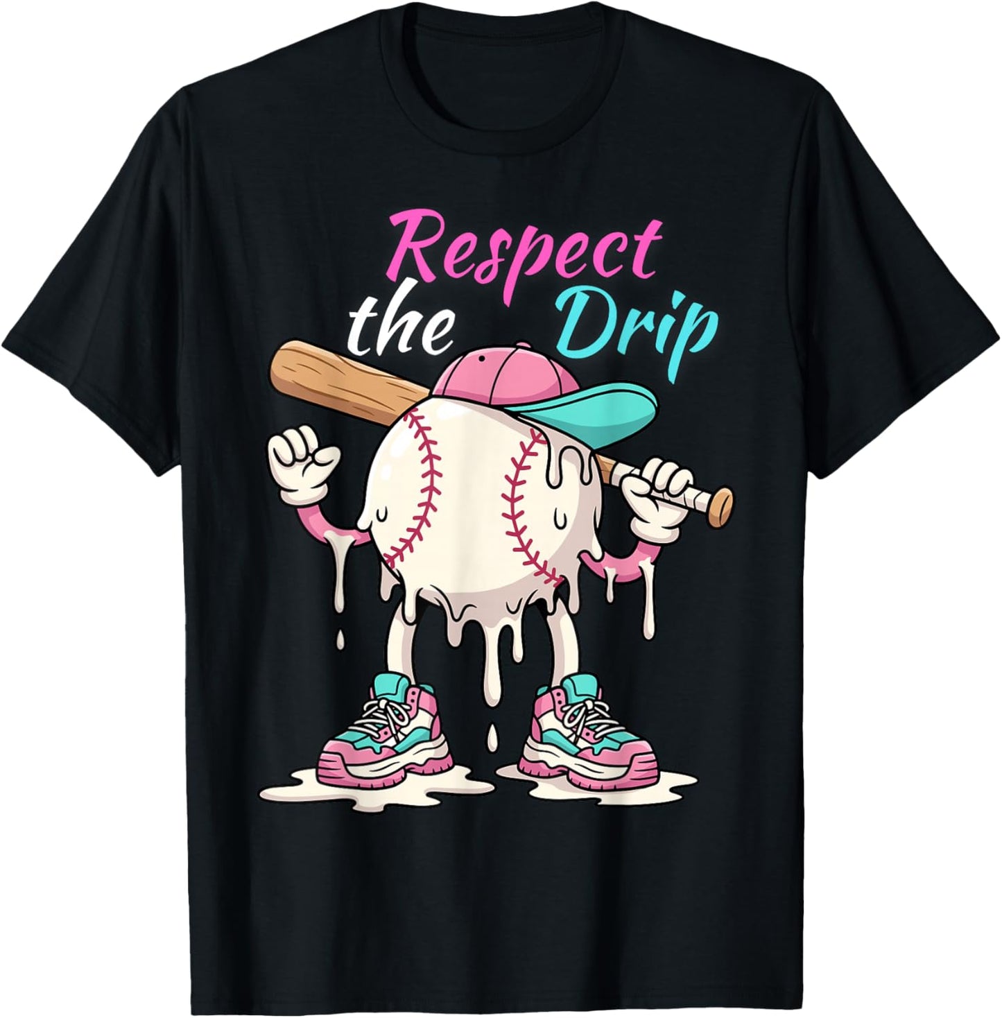 Funny Baseball Life Style 101 Youth Drip Streetwear T-Shirt - T-Shirt | Black