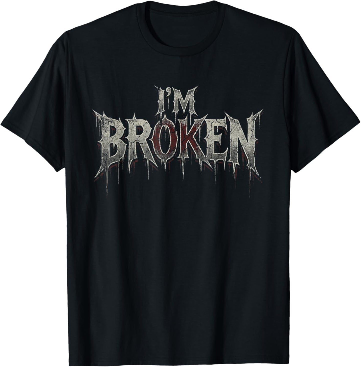 I'm Ok I'm Broken Invisible Illness I Am Ok Broken T-Shirt - T-Shirt | Black
