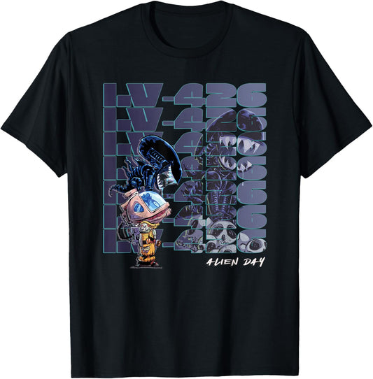 Alien Day LV-426 Alien Day Stack T-Shirt - T-Shirt | Black