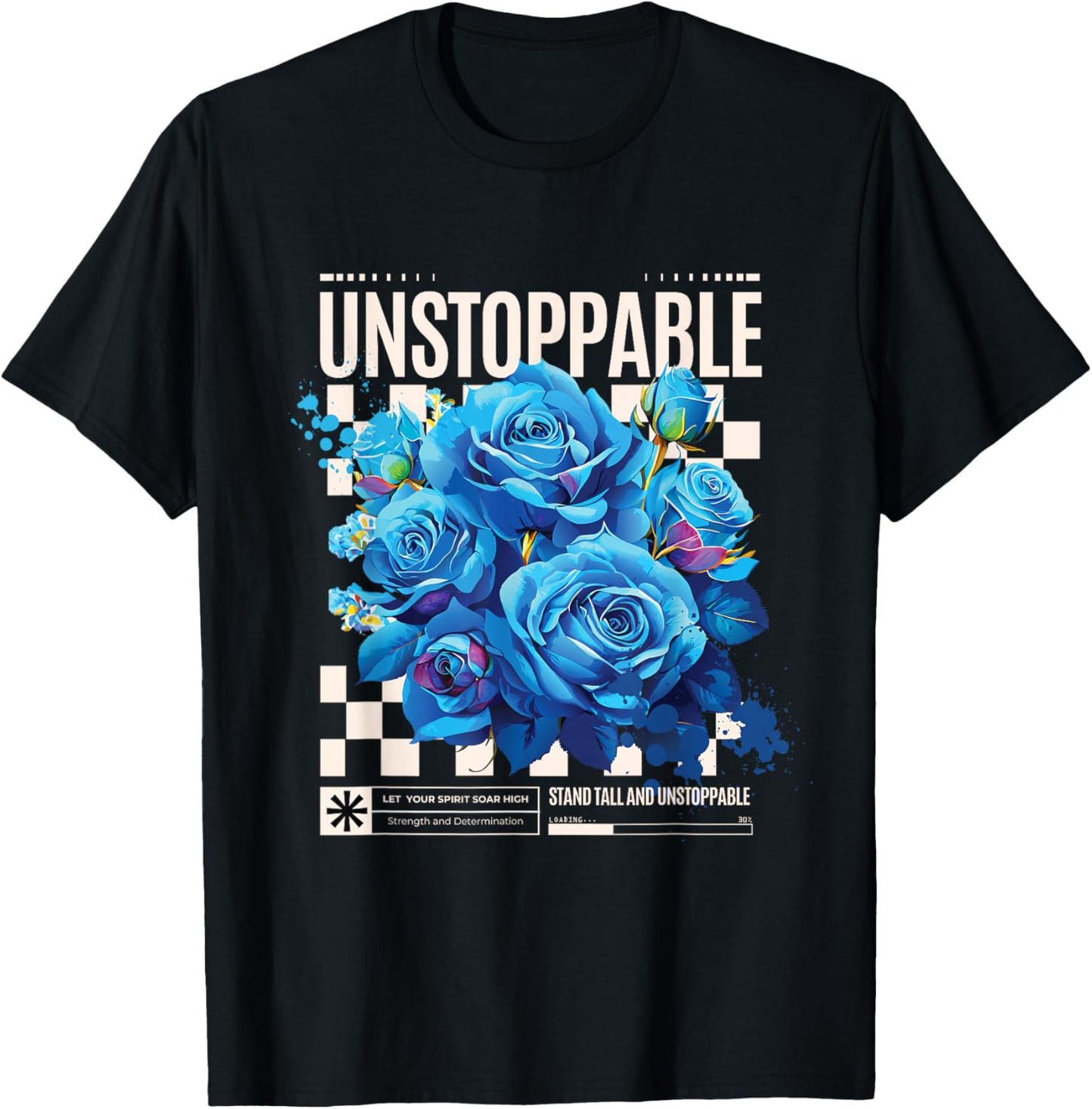 Streetwear Graphic Dark Floral Urban Aesthetic, Fashion T-Shirt - T-Shirt | Black