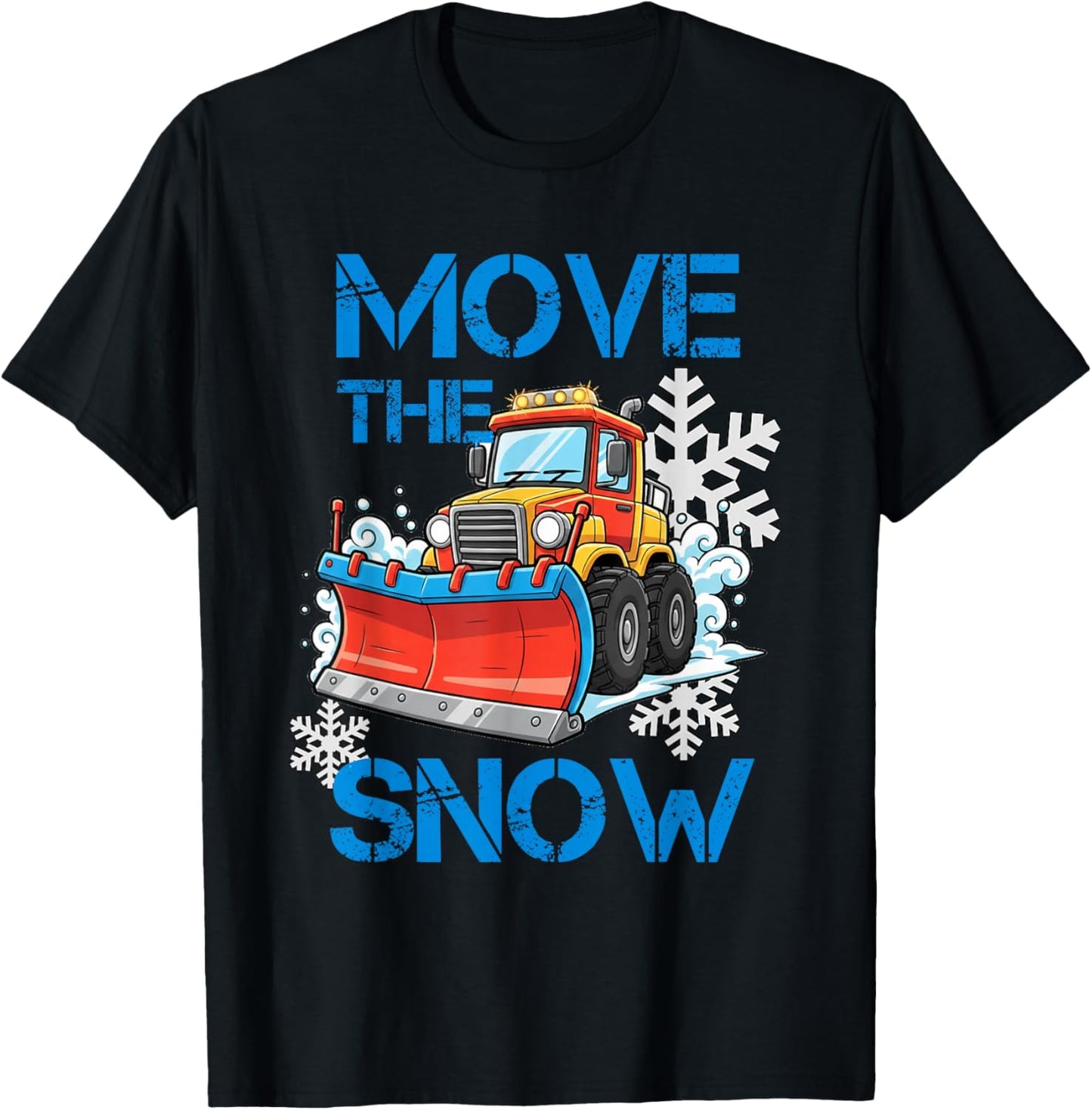 Snow Plow Driver Funny Snowplow Truck Winter Plowing Design T-Shirt - T-Shirt | Black