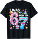 Kids Girls 7 Years Old Birthday I was 6 Now I'm 7 6 7 Funny T-Shirt - T-Shirt | Black