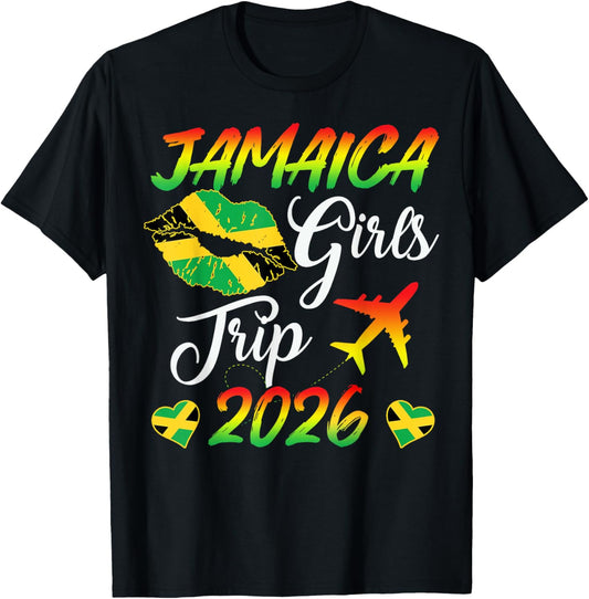 Jamaica Girls Trip 2026 Jamaica Summer Vacation Travel Girls T-Shirt - T-Shirt | Black