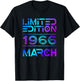 Limited Edition March 1966 Vintage 60. Birthday T-Shirt - T-Shirt | Black