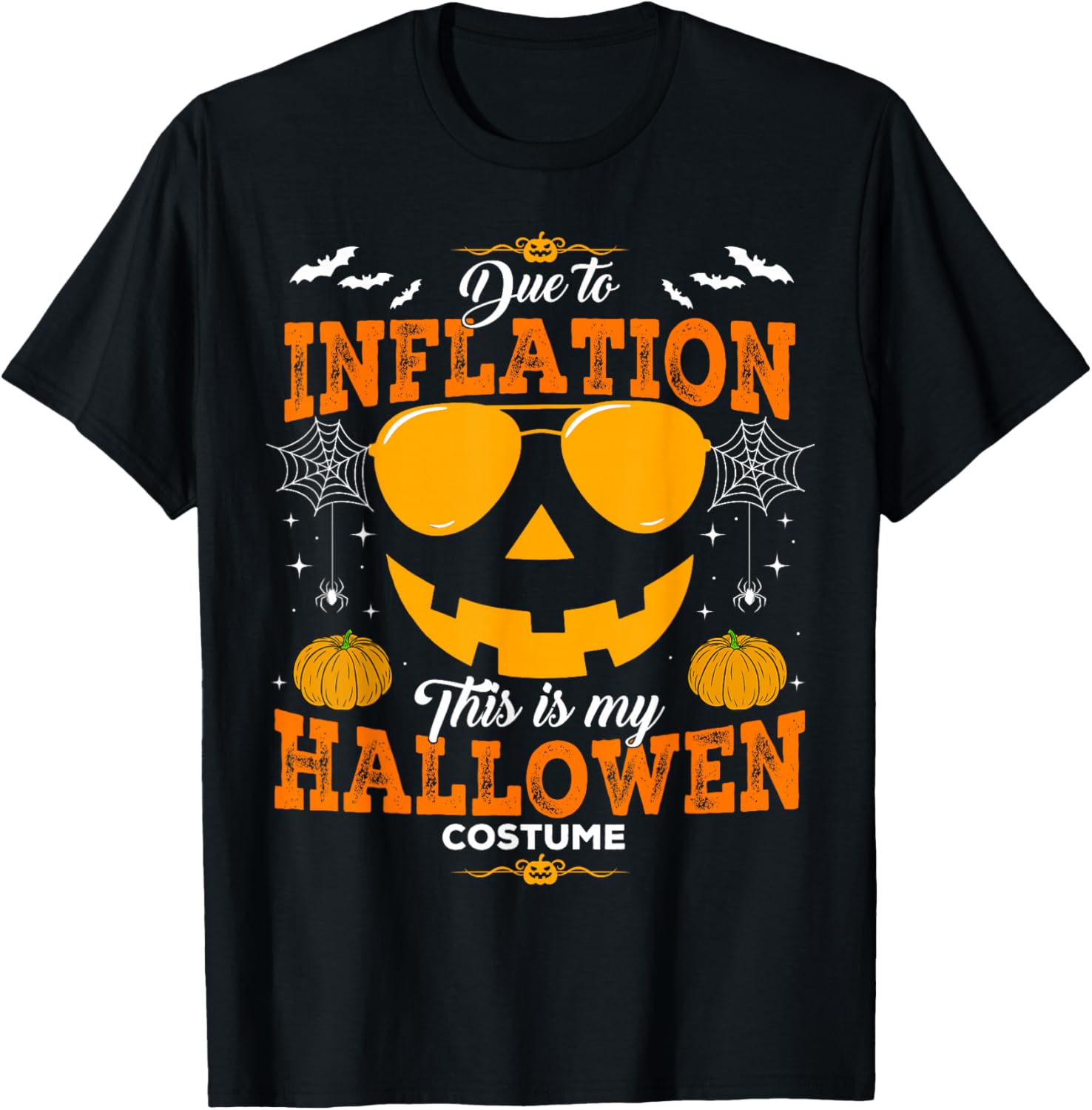 Halloween 2025 Funny Pumpkin Spooky Costume T-Shirt - T-Shirt | Black