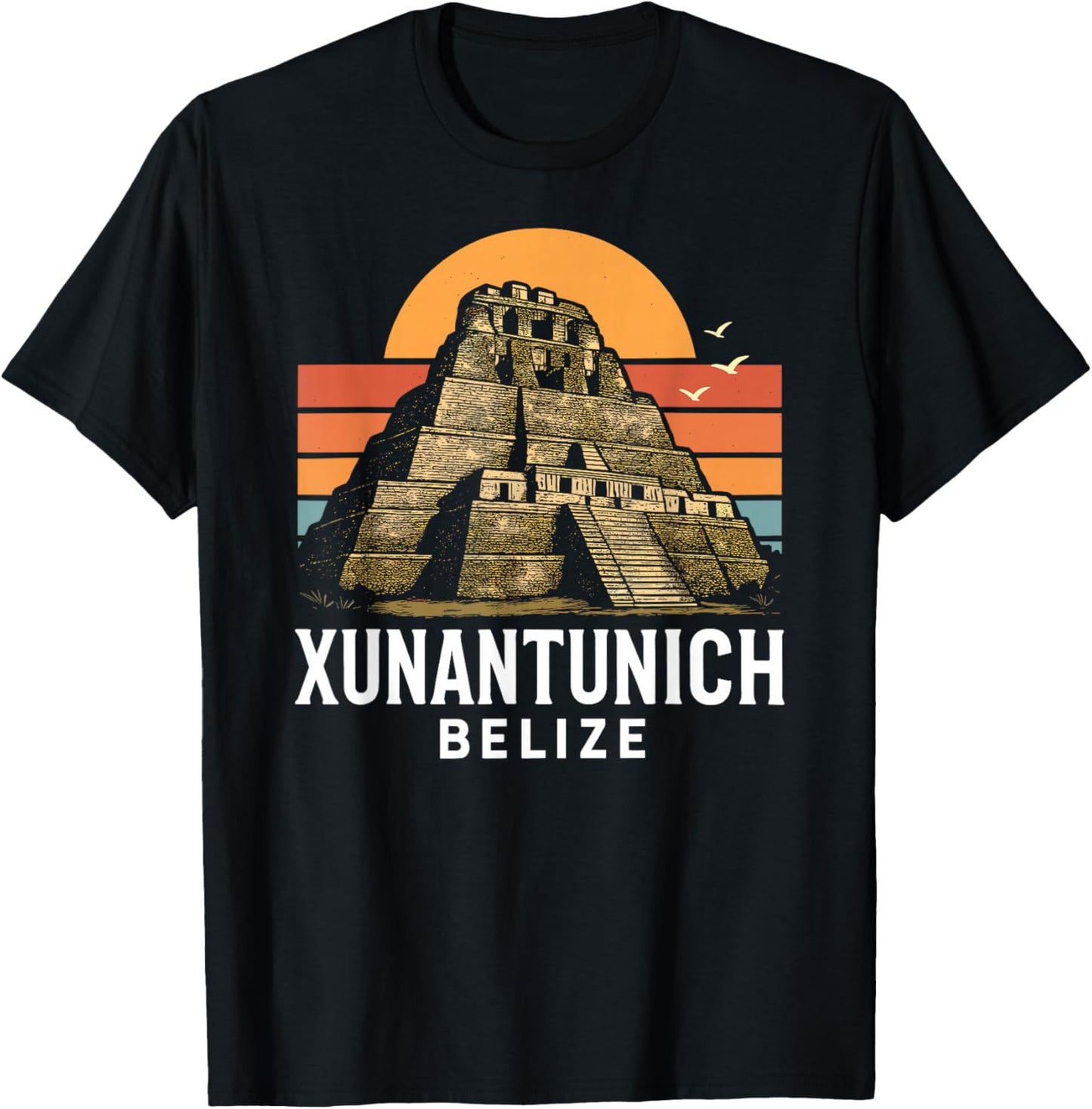 Xunantunich Belize Maya Temple Travel Central America Tikal T-Shirt - T-Shirt | Black
