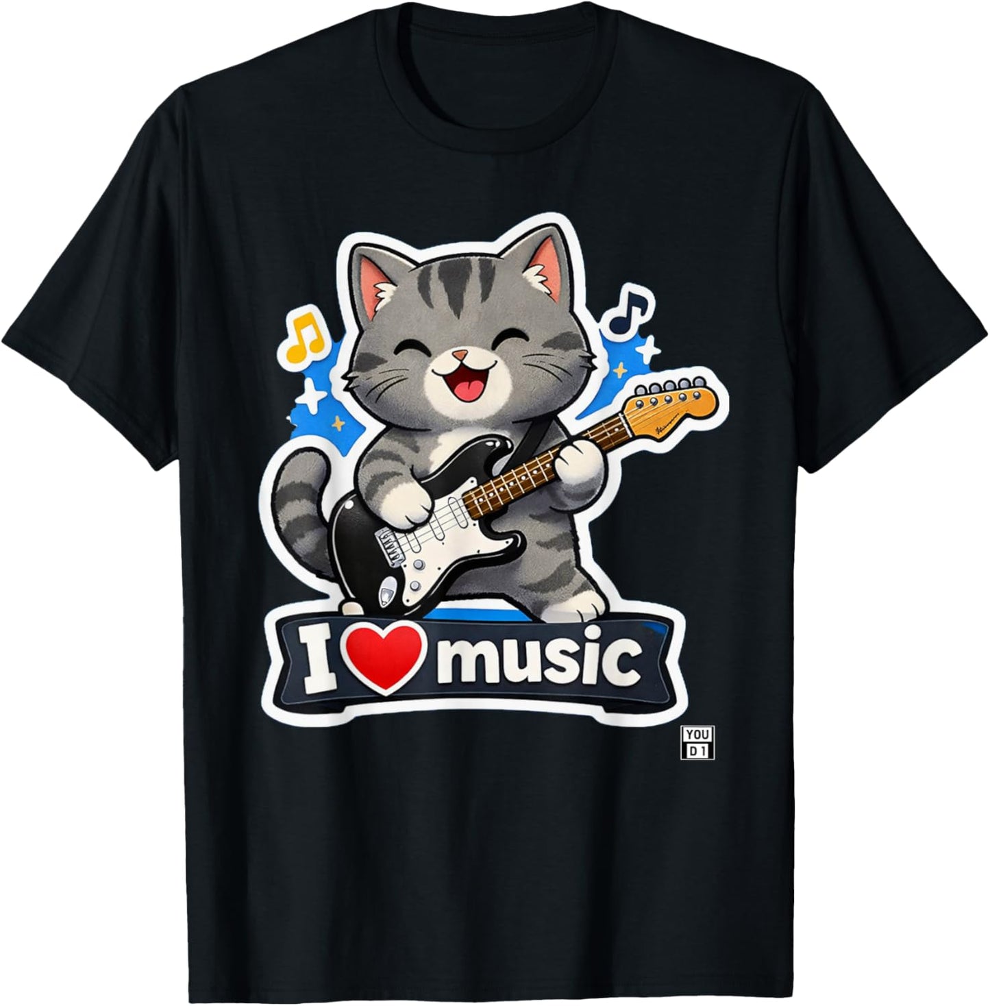 Guitar Kat T-Shirt - T-Shirt | Black
