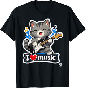 Guitar Kat T-Shirt - T-Shirt | Black