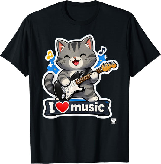 Guitar Kat T-Shirt - T-Shirt | Black