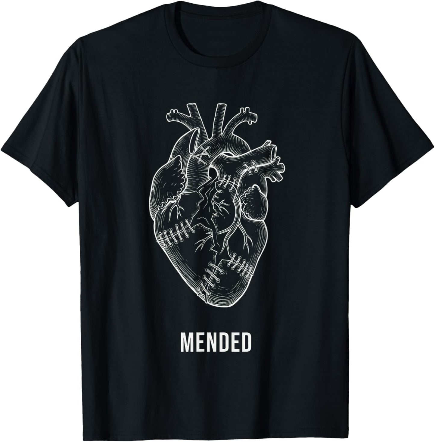 LyricLyfe- Shirt-Achy Breaky Heart-Mended Heart T-Shirt - T-Shirt | Black