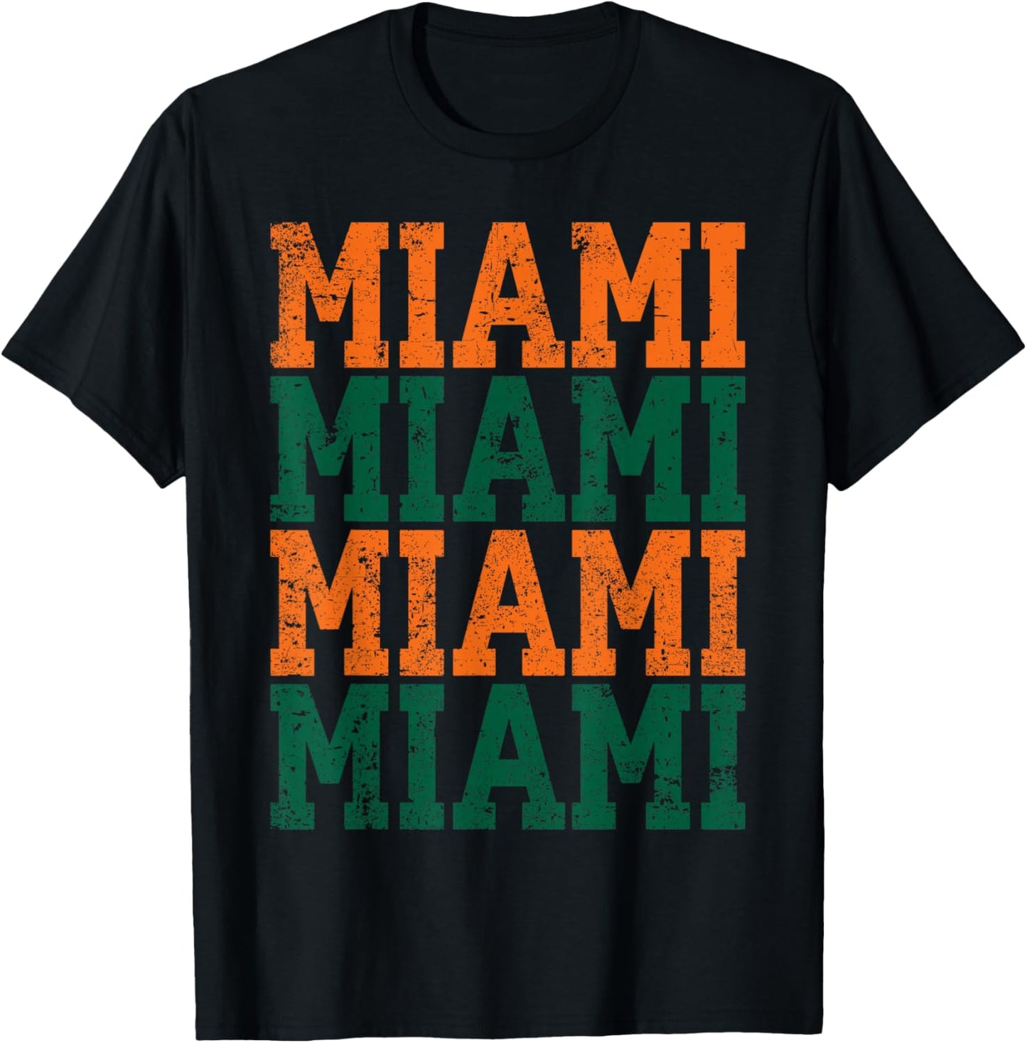 Miami Heart Vintage Men Women Kid T-Shirt - T-Shirt | Black