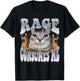 Rage Consumes Me Funny Cat Meme Vintage Unhinged Kitten T-Shirt - T-Shirt | Black
