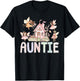 Fairy Auntie Magical Floral Birthday Girl Fairytale Matching T-Shirt - T-Shirt | Black