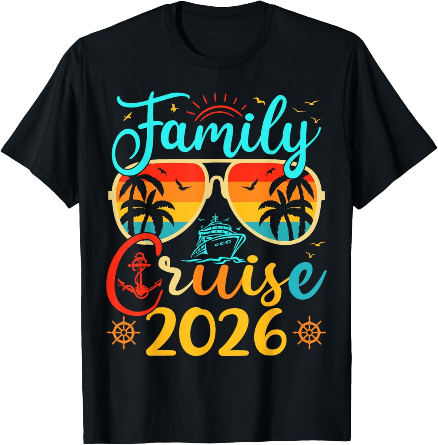 Family Cruise 2026 Summer Vacation Matching Family Cruise T-Shirt - T-Shirt | Black