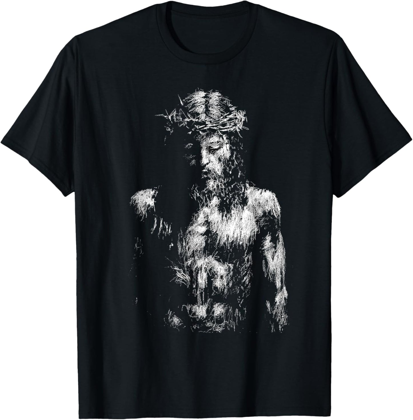 Jesus Christ Crown of Thorns T-Shirt - T-Shirt | Black