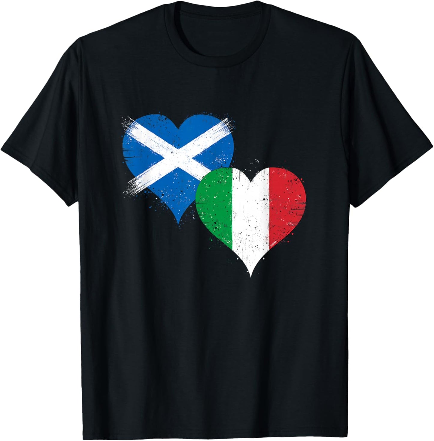Scotland Italy Flag for Proud Scottish Italian Fans Pride T-Shirt - T-Shirt | Black