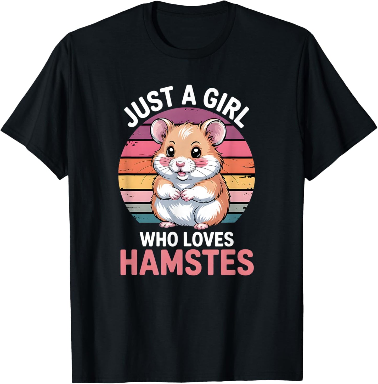 Girls Hamster T-Shirt - T-Shirt | Black