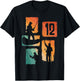 12th Birthday Fishing 12 Years Old Fisherman Fish Angler T-Shirt - T-Shirt | Black