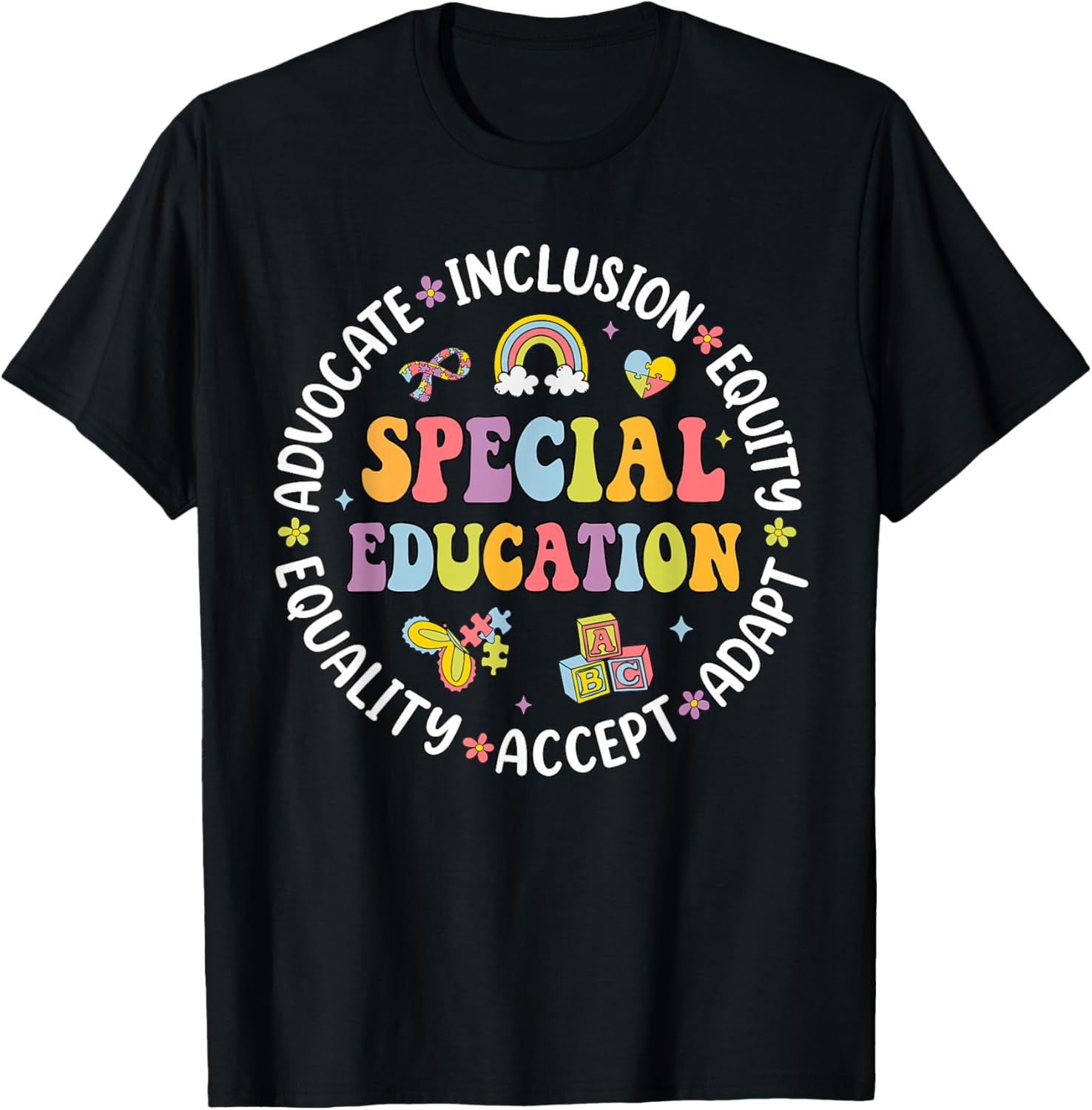 Special Education Teacher Inspirational SPED Teachers Autism T-Shirt - T-Shirt | Black