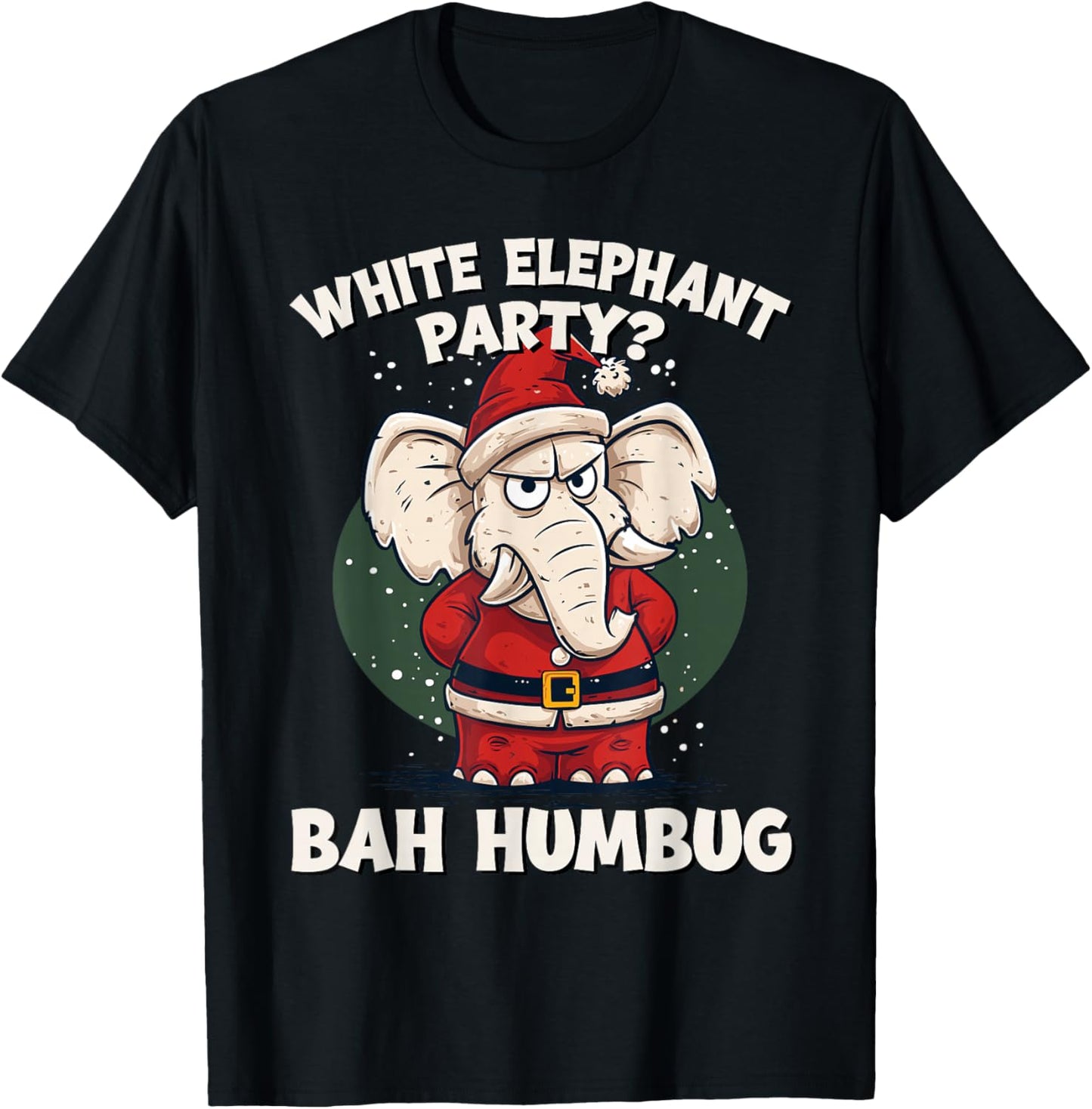 Funny White Elephant Exchange Christmas Party Gag T-Shirt - T-Shirt | Black