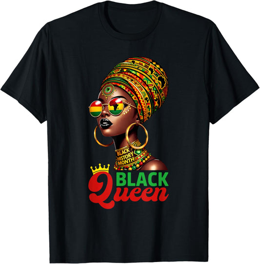 Black Queen Black Woman Black History Month African Pride T-Shirt - T-Shirt | Black
