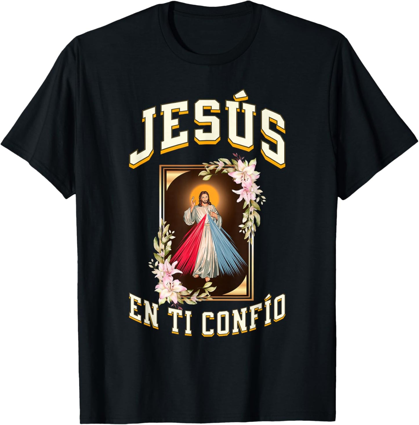 Jesus DE LA Divina Misericordia EN TI CONFIO T-Shirt - T-Shirt | Black