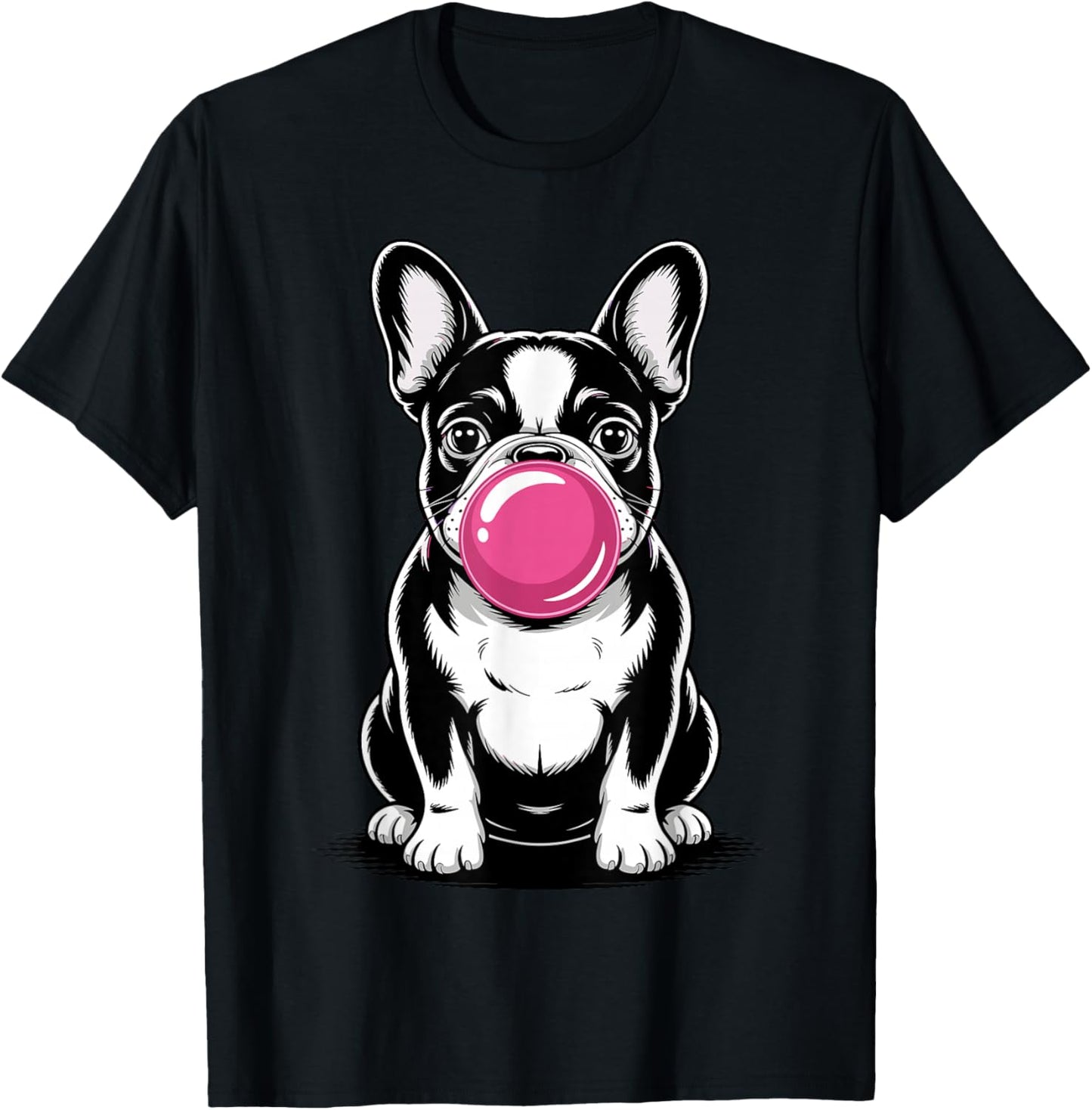 Cool French Bulldog Art Women Kids Frenchie Lover T-Shirt - T-Shirt | Black