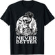 Halloween Skeleton Drinking Coffee Never Better Messy Bun T-Shirt - T-Shirt | Black