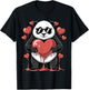 Valentines Day Cute Valentine Panda Lover T-Shirt - T-Shirt | Black