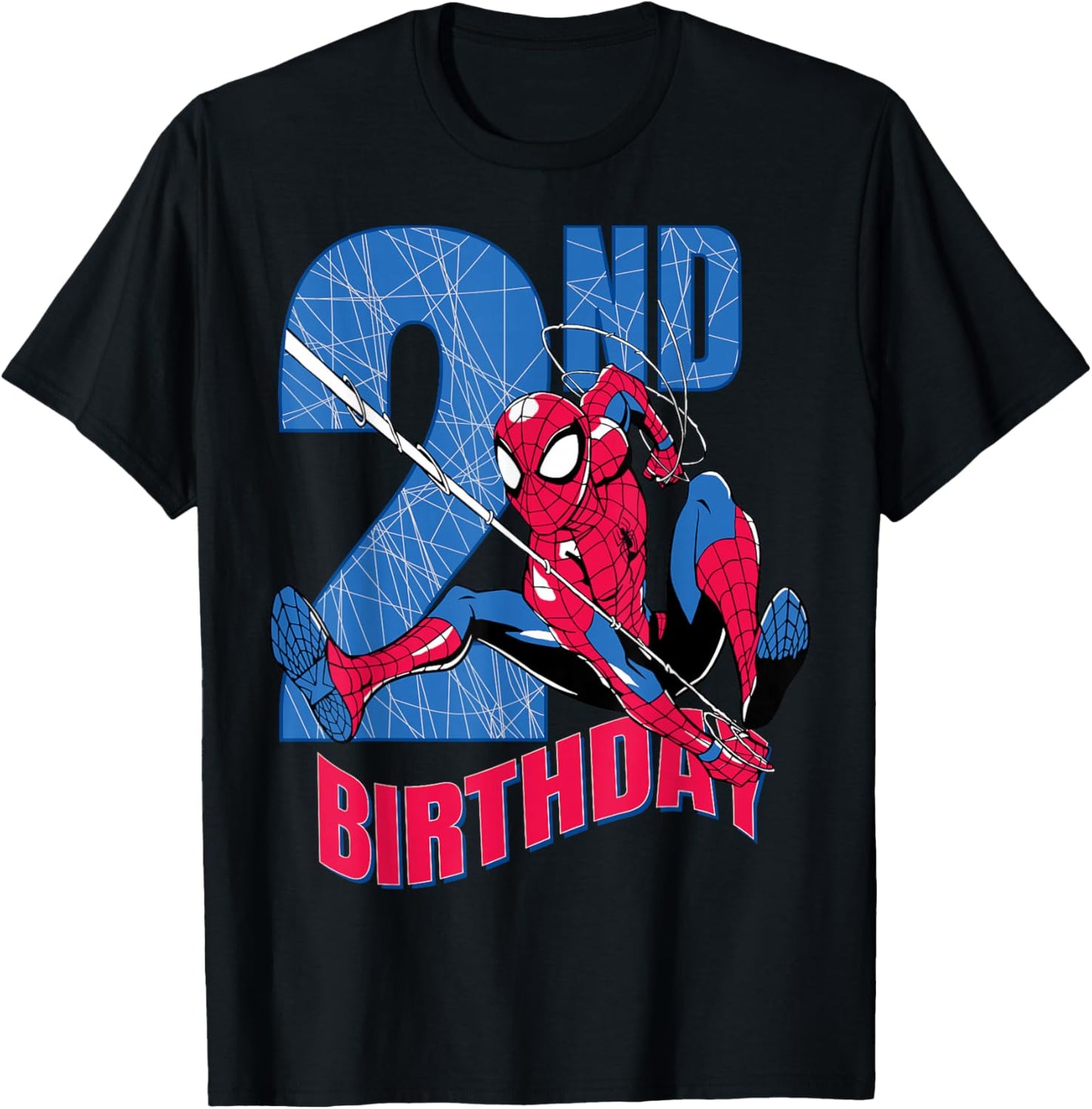 Marvel Comics Spider-Man 2nd Birthday Hero Web Action T-Shirt - T-Shirt | Black