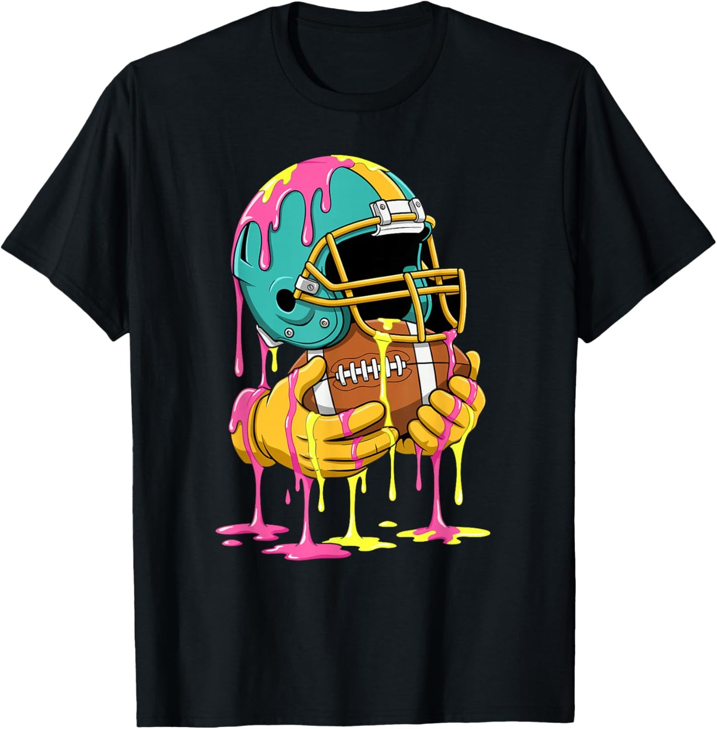 Funny Football Drip Boys Ice Cream Respect Street Style T-Shirt - T-Shirt | Black