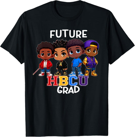 Future HBCU Grad Squad Graduation HBCU Boy T-Shirt - T-Shirt | Black