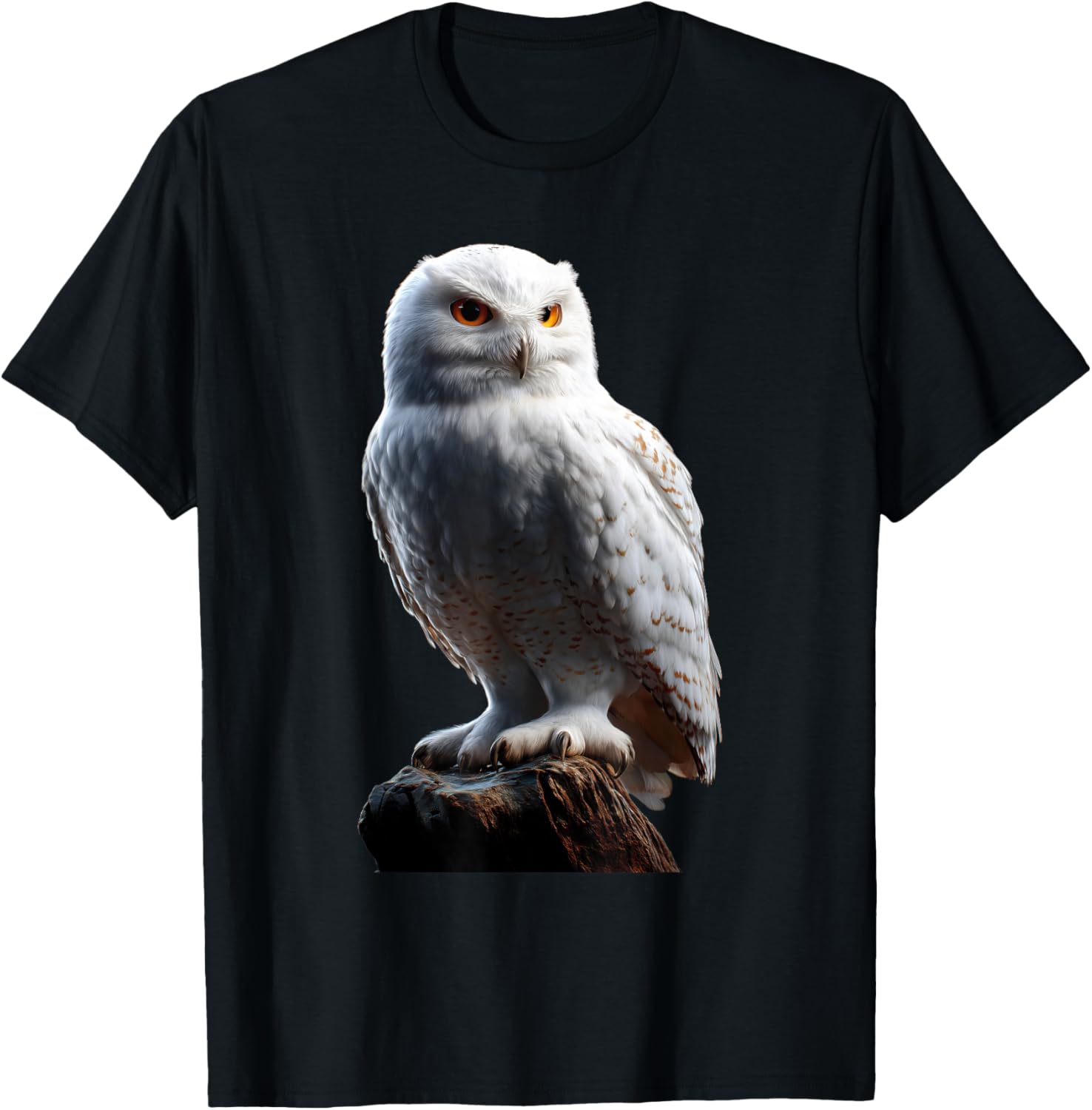 Snowy Owl Barn Eagle Arctic Owl Cute White Polar Owls T-Shirt - T-Shirt | Black