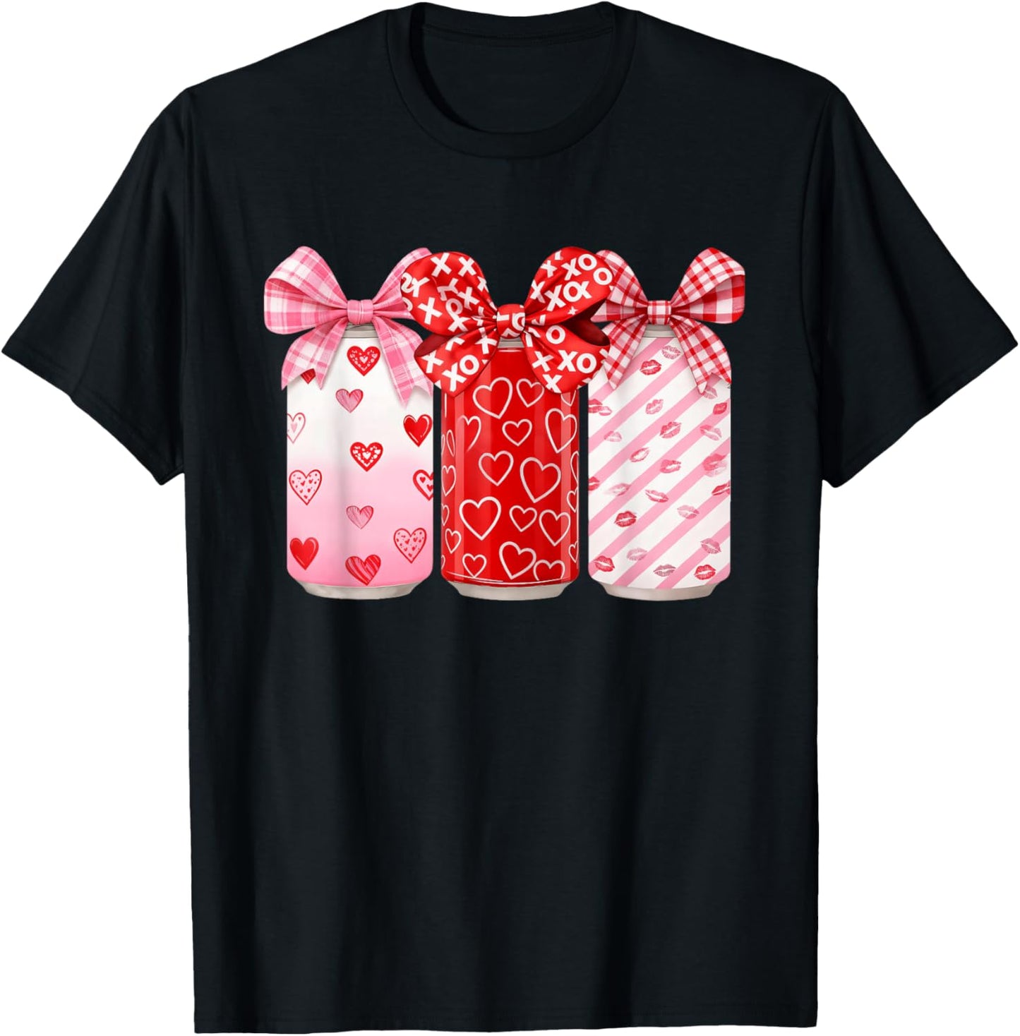 Soda Valentines Day Cute Retro Beverage Men Women Kids T-Shirt - T-Shirt | Black