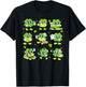 St Patricks Day Shamrock Reading Books Teacher Boys Girls T-Shirt - T-Shirt | Black