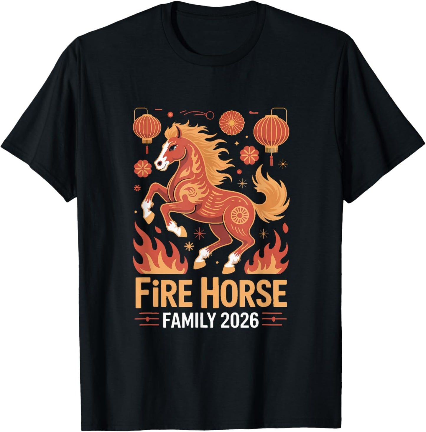 You Ride The Fire Horse Chinese New Year 2026 T-Shirt - T-Shirt | Black