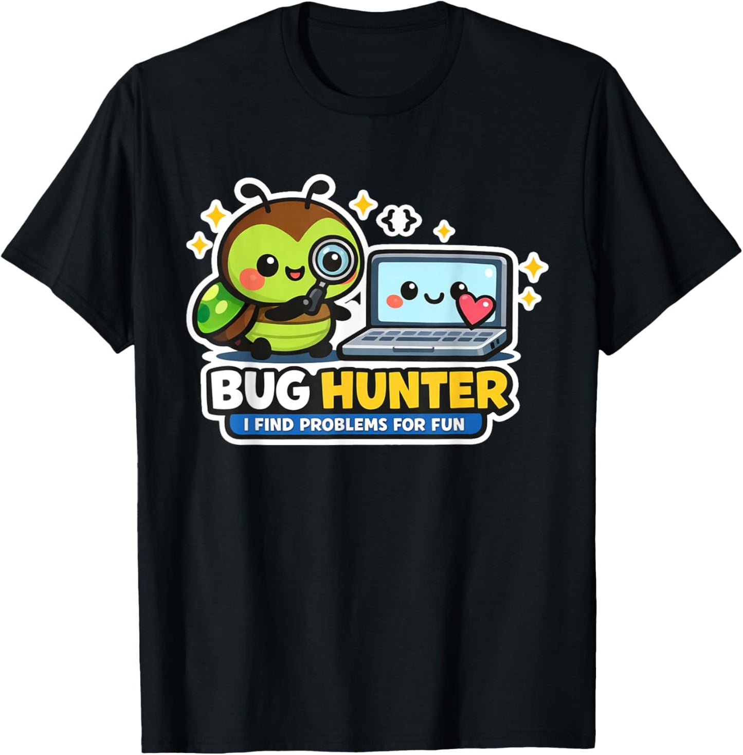 Bug Hunter Funny Programmer Coding Software Debug T-Shirt - T-Shirt | Black