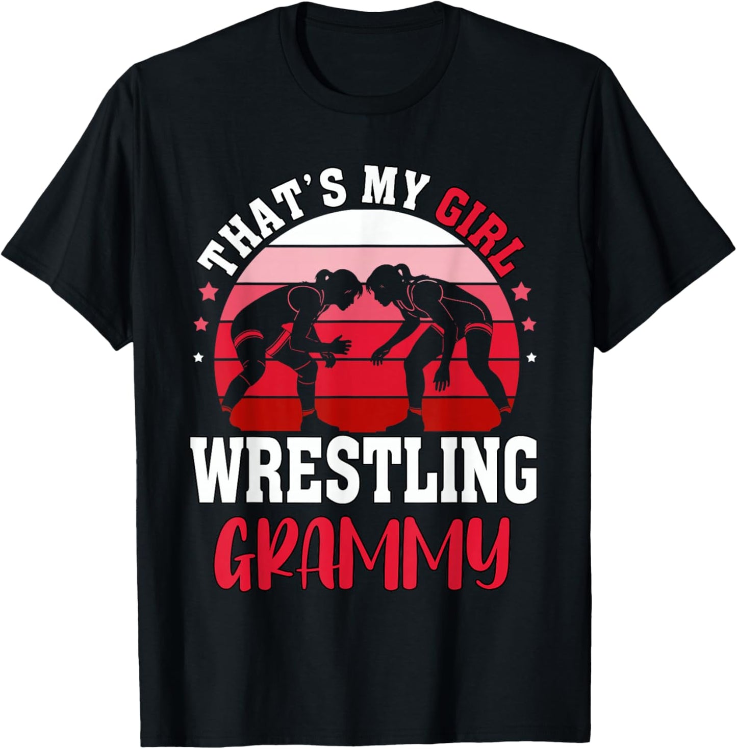Wrestle That's My Girl Wrestling Grammy Mother's Day Xmas T-Shirt - T-Shirt | Black