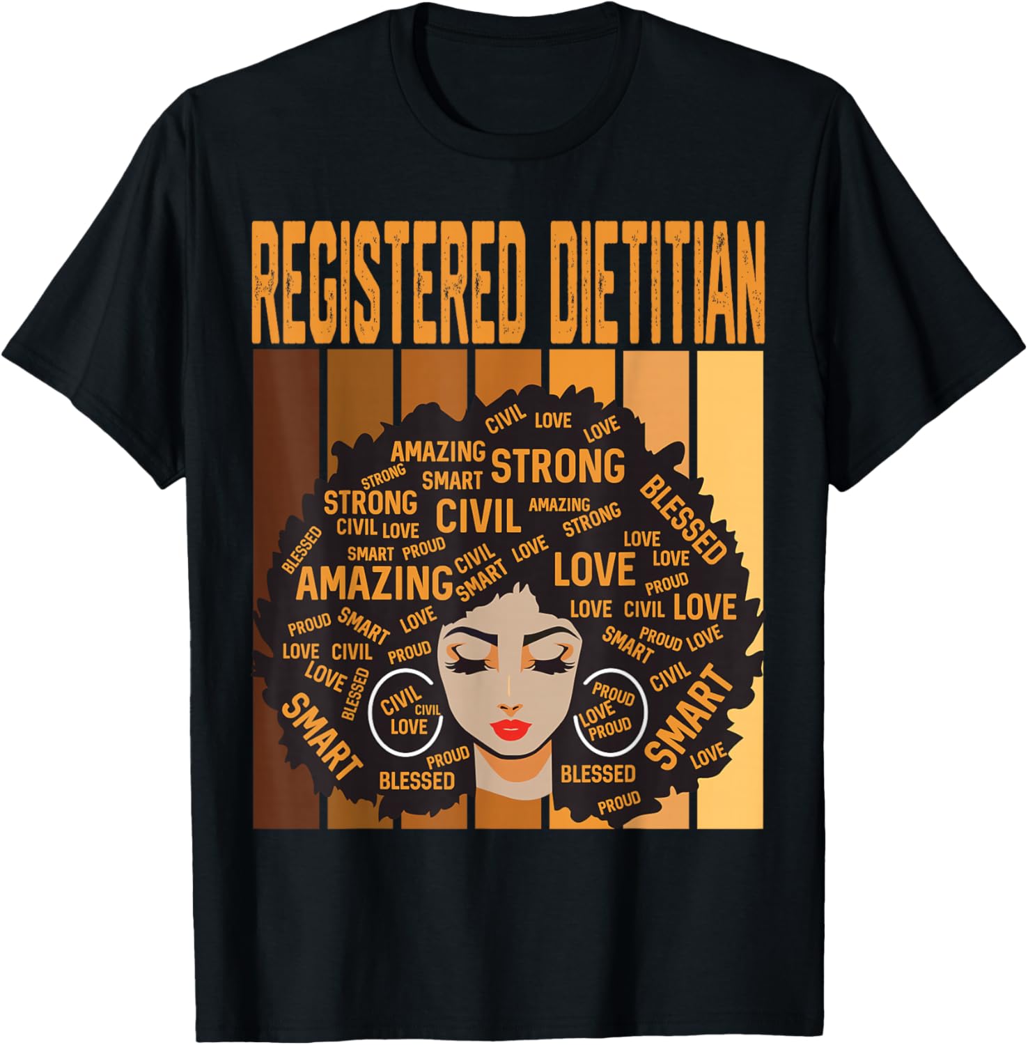 Registered Dietitian Powerful Black History Month Pride T-Shirt - T-Shirt | Black