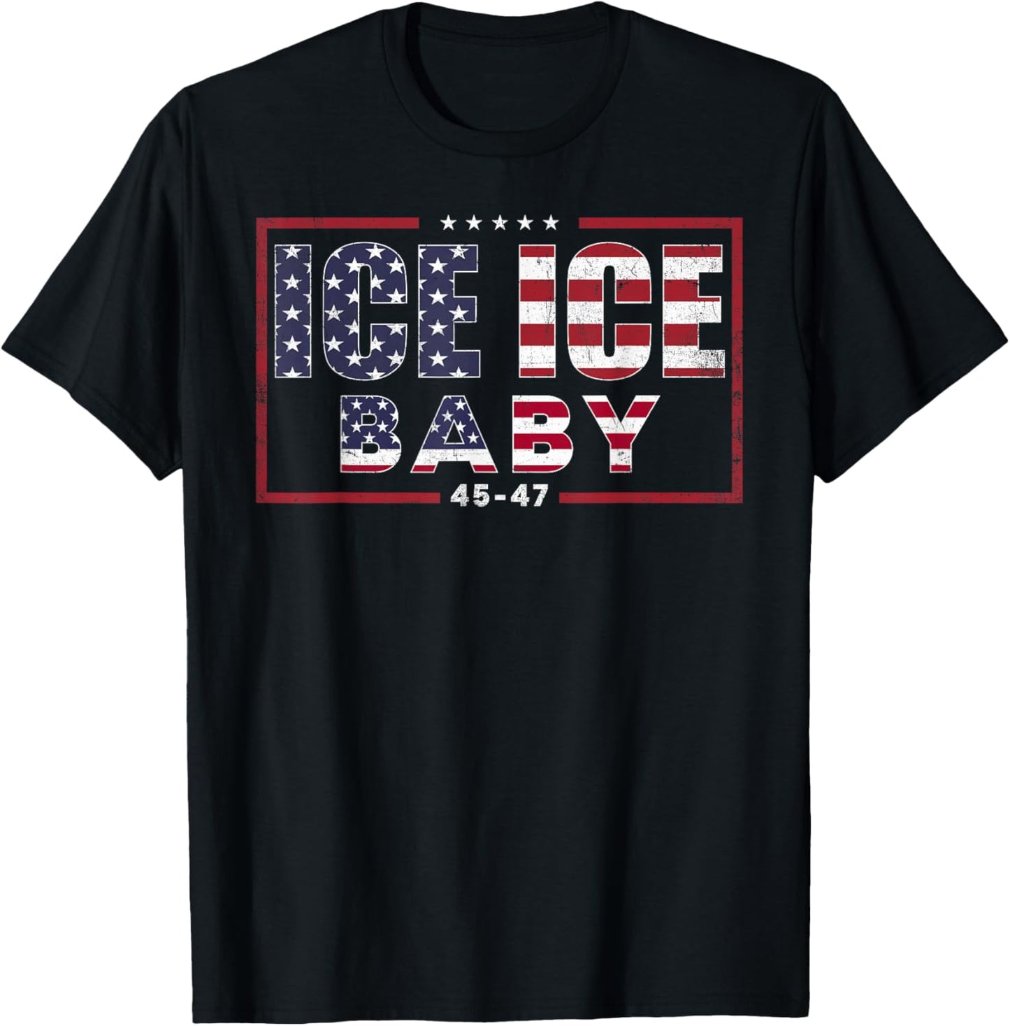 Vintage Ice Ice Baby Funny Trump Men Women T-Shirt - T-Shirt | Black